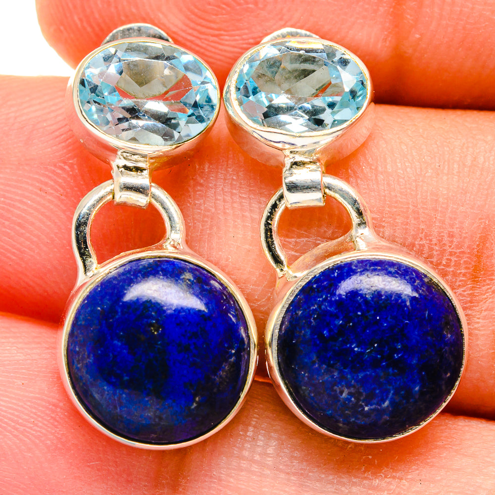 Lapis Lazuli Earrings handcrafted by Ana Silver Co - EARR421789