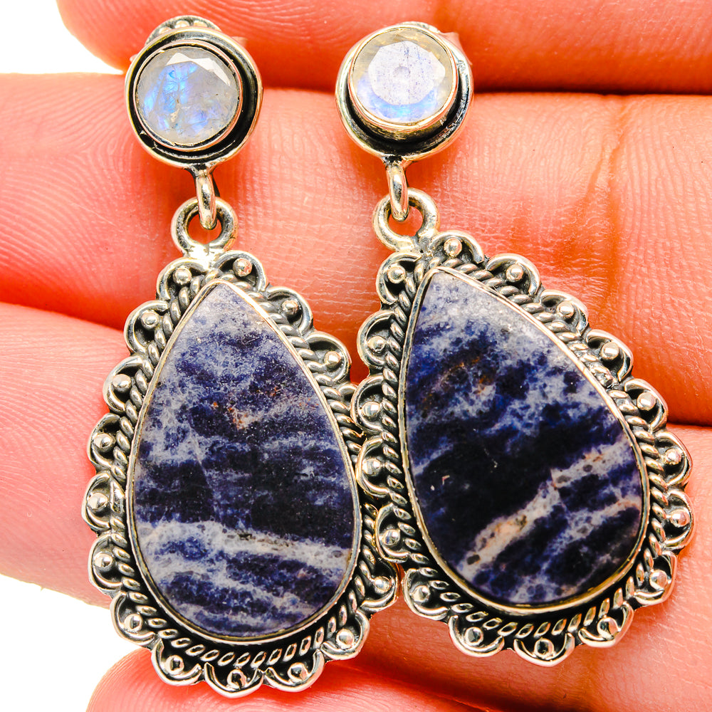 Sodalite Earrings handcrafted by Ana Silver Co - EARR421796