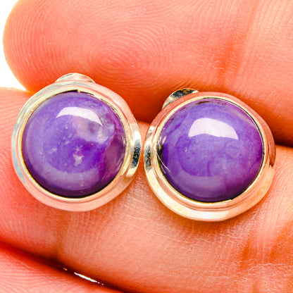 Charoite Earrings handcrafted by Ana Silver Co - EARR421802