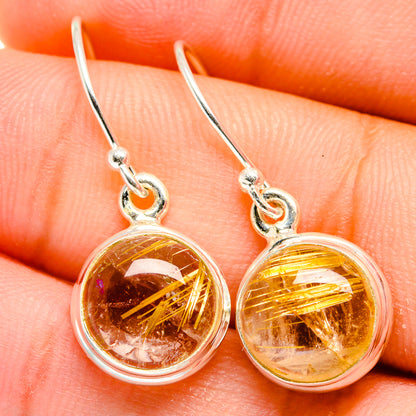 Rutilated Quartz Earrings handcrafted by Ana Silver Co - EARR421804