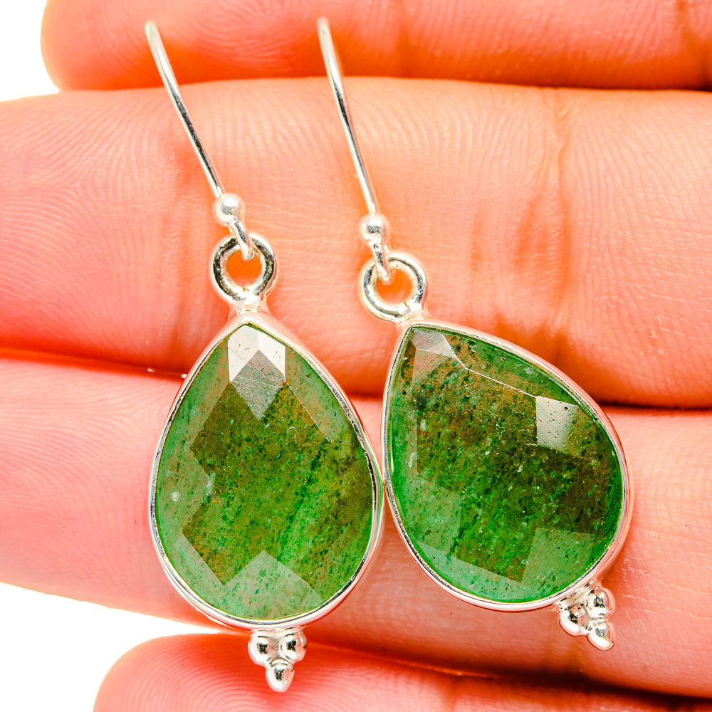 Green Aventurine Earrings handcrafted by Ana Silver Co - EARR421809