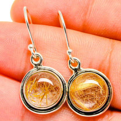 Rutilated Quartz Earrings handcrafted by Ana Silver Co - EARR421822
