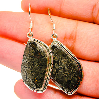 Pyrite Agate Earrings handcrafted by Ana Silver Co - EARR421825