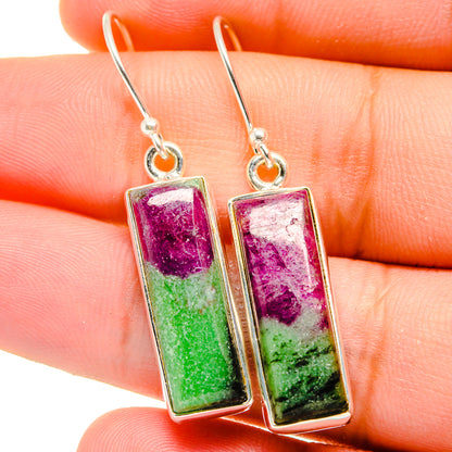 Ruby Zoisite Earrings handcrafted by Ana Silver Co - EARR421834