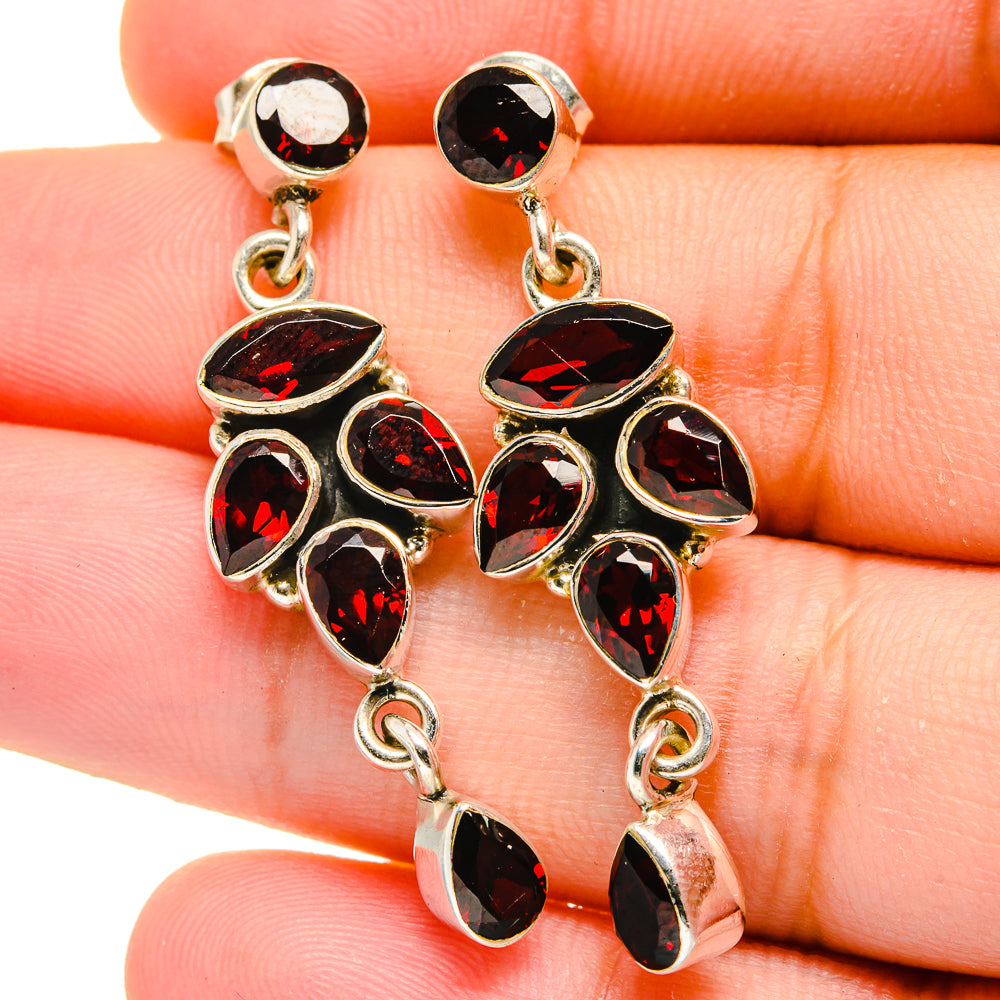 Garnet Earrings handcrafted by Ana Silver Co - EARR421835