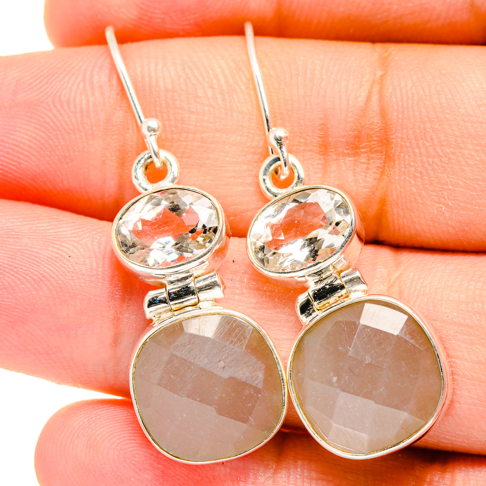 Moonstone Earrings handcrafted by Ana Silver Co - EARR421844