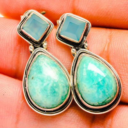 Amazonite Earrings handcrafted by Ana Silver Co - EARR421862