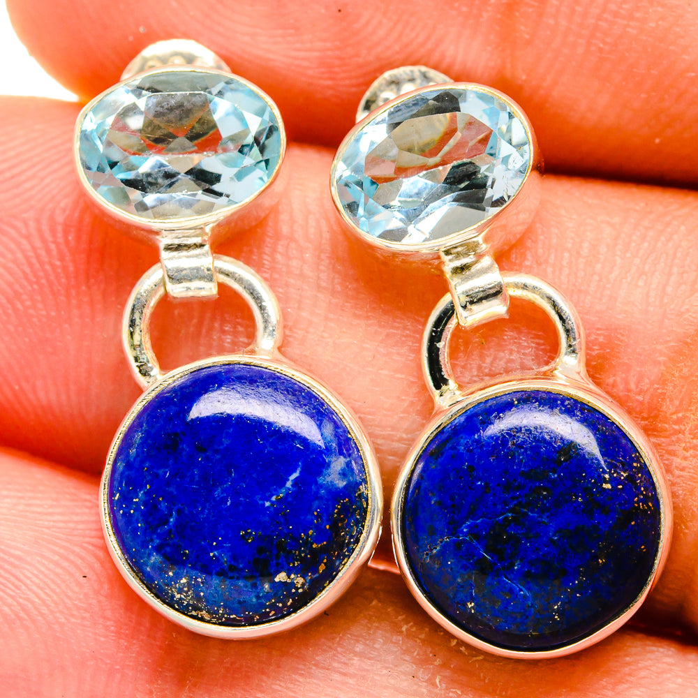 Lapis Lazuli Earrings handcrafted by Ana Silver Co - EARR421872