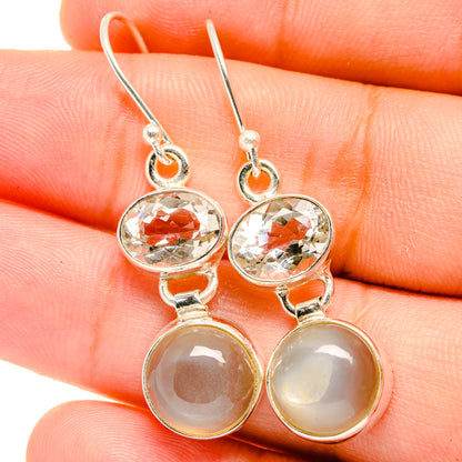 Moonstone Earrings handcrafted by Ana Silver Co - EARR421873
