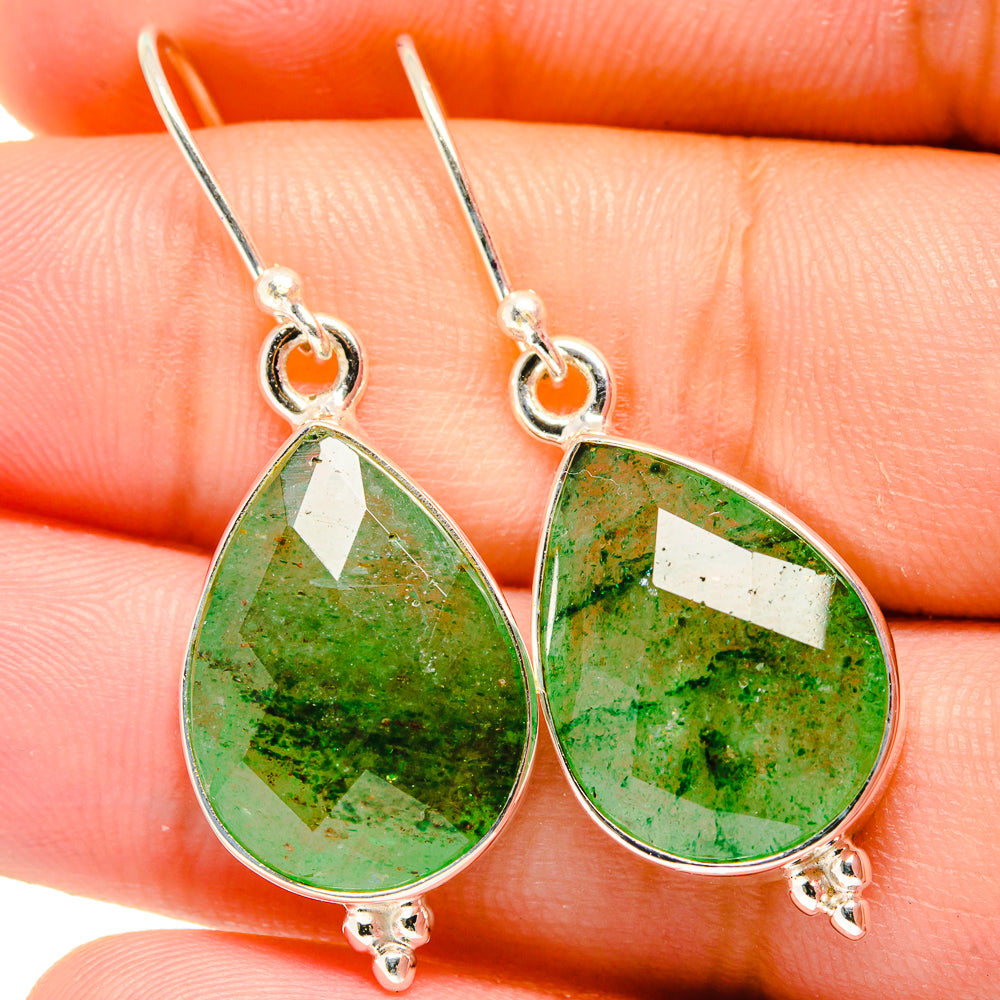 Green Aventurine Earrings handcrafted by Ana Silver Co - EARR421875