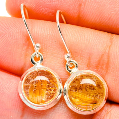 Rutilated Quartz Earrings handcrafted by Ana Silver Co - EARR421884