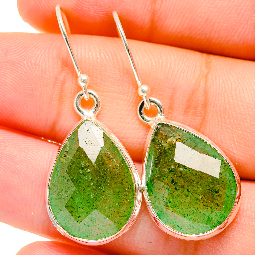 Green Aventurine Earrings handcrafted by Ana Silver Co - EARR421888