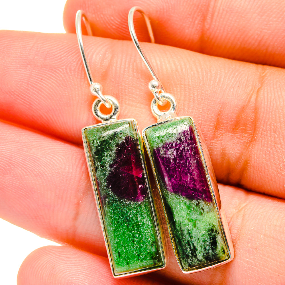 Ruby Zoisite Earrings handcrafted by Ana Silver Co - EARR421894