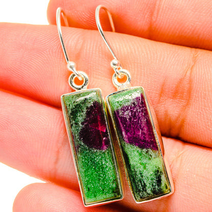 Ruby Zoisite Earrings handcrafted by Ana Silver Co - EARR421894