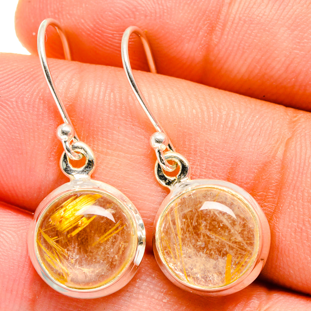 Rutilated Quartz Earrings handcrafted by Ana Silver Co - EARR421898