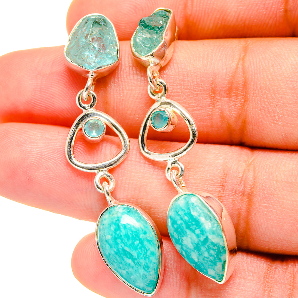 Amazonite Earrings handcrafted by Ana Silver Co - EARR421903
