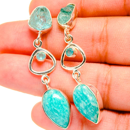 Amazonite Earrings handcrafted by Ana Silver Co - EARR421903