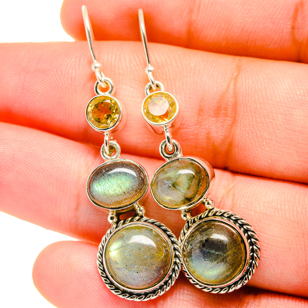 Labradorite Earrings handcrafted by Ana Silver Co - EARR421907