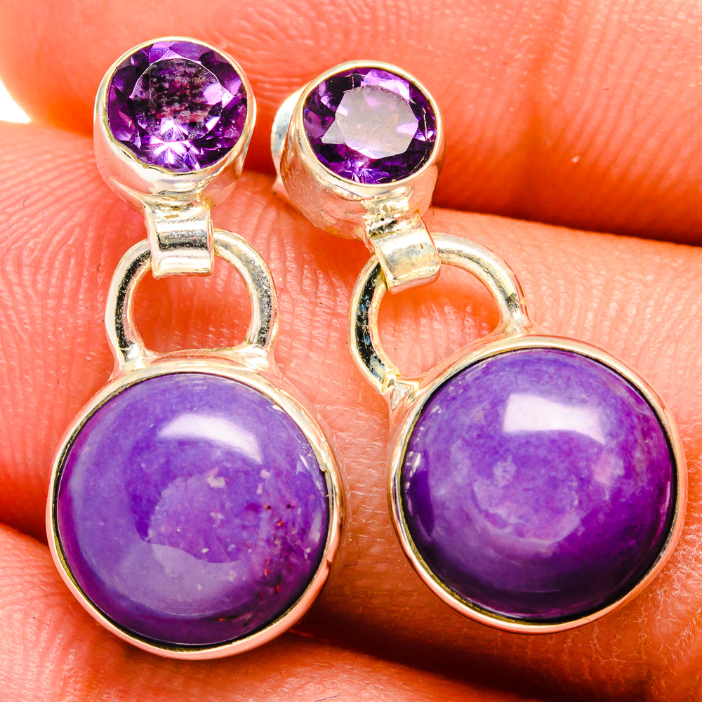 Charoite Earrings handcrafted by Ana Silver Co - EARR421918