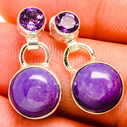 Charoite Earrings handcrafted by Ana Silver Co - EARR421918