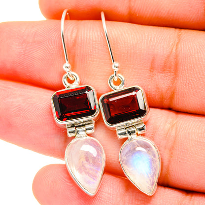 Rainbow Moonstone Earrings handcrafted by Ana Silver Co - EARR421929