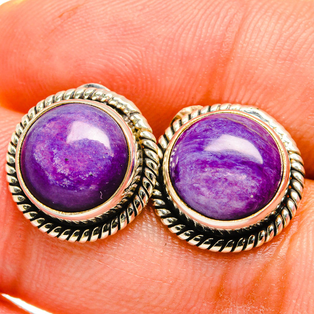 Charoite Earrings handcrafted by Ana Silver Co - EARR421930