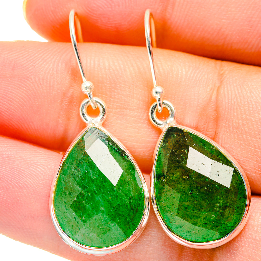 Green Aventurine Earrings handcrafted by Ana Silver Co - EARR421958