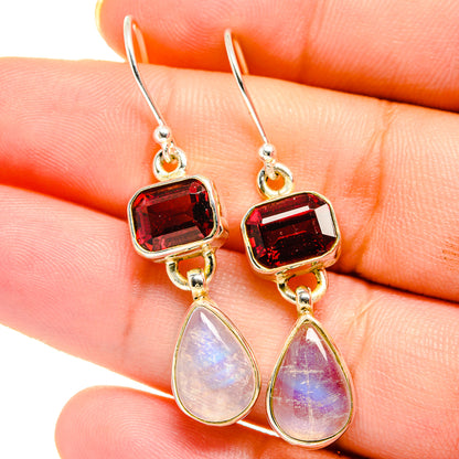 Rainbow Moonstone Earrings handcrafted by Ana Silver Co - EARR421966