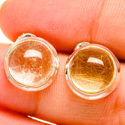 Rutilated Quartz Earrings handcrafted by Ana Silver Co - EARR421984
