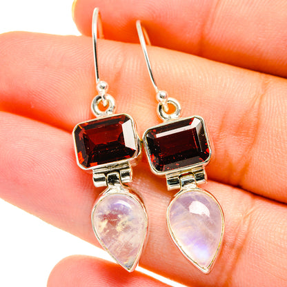 Rainbow Moonstone Earrings handcrafted by Ana Silver Co - EARR421986