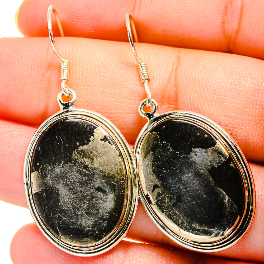 Pyrite Agate Earrings handcrafted by Ana Silver Co - EARR421992