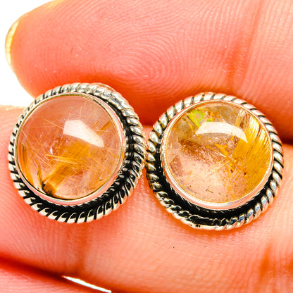 Rutilated Quartz Earrings handcrafted by Ana Silver Co - EARR421999