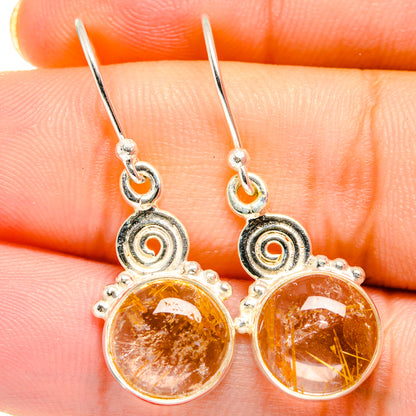Rutilated Quartz Earrings handcrafted by Ana Silver Co - EARR422001