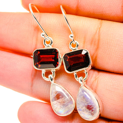 Rainbow Moonstone Earrings handcrafted by Ana Silver Co - EARR422007