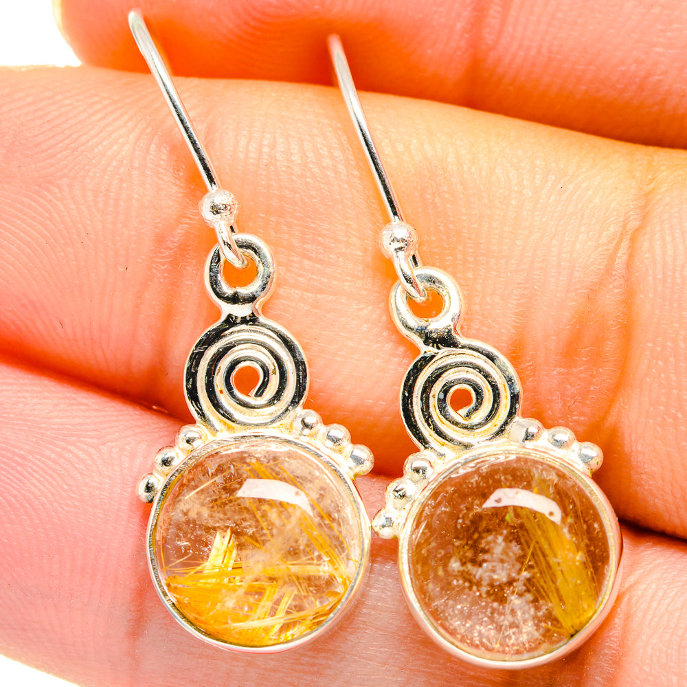 Rutilated Quartz Earrings handcrafted by Ana Silver Co - EARR422012