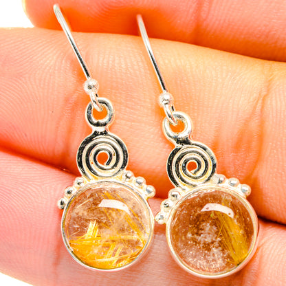 Rutilated Quartz Earrings handcrafted by Ana Silver Co - EARR422012