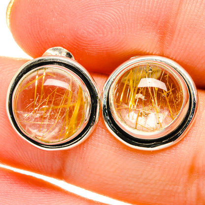 Rutilated Quartz Earrings handcrafted by Ana Silver Co - EARR422017