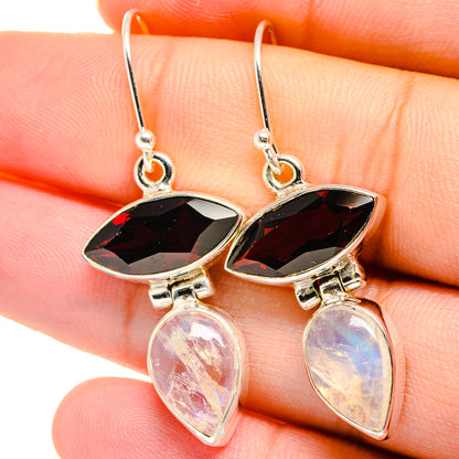 Rainbow Moonstone Earrings handcrafted by Ana Silver Co - EARR422023