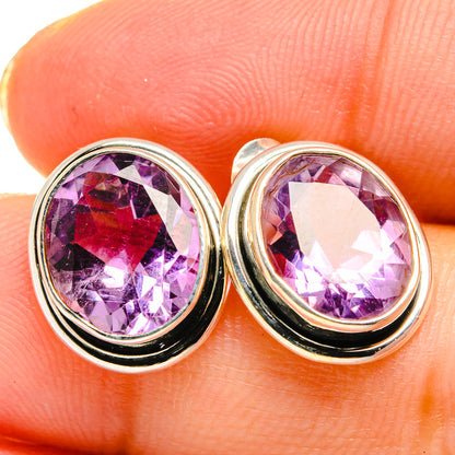 Amethyst Earrings handcrafted by Ana Silver Co - EARR422024