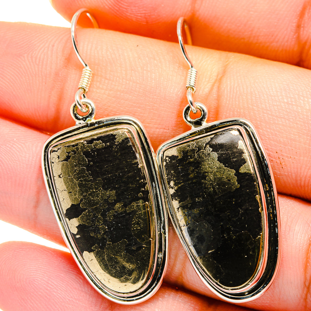 Pyrite Agate Earrings handcrafted by Ana Silver Co - EARR422033