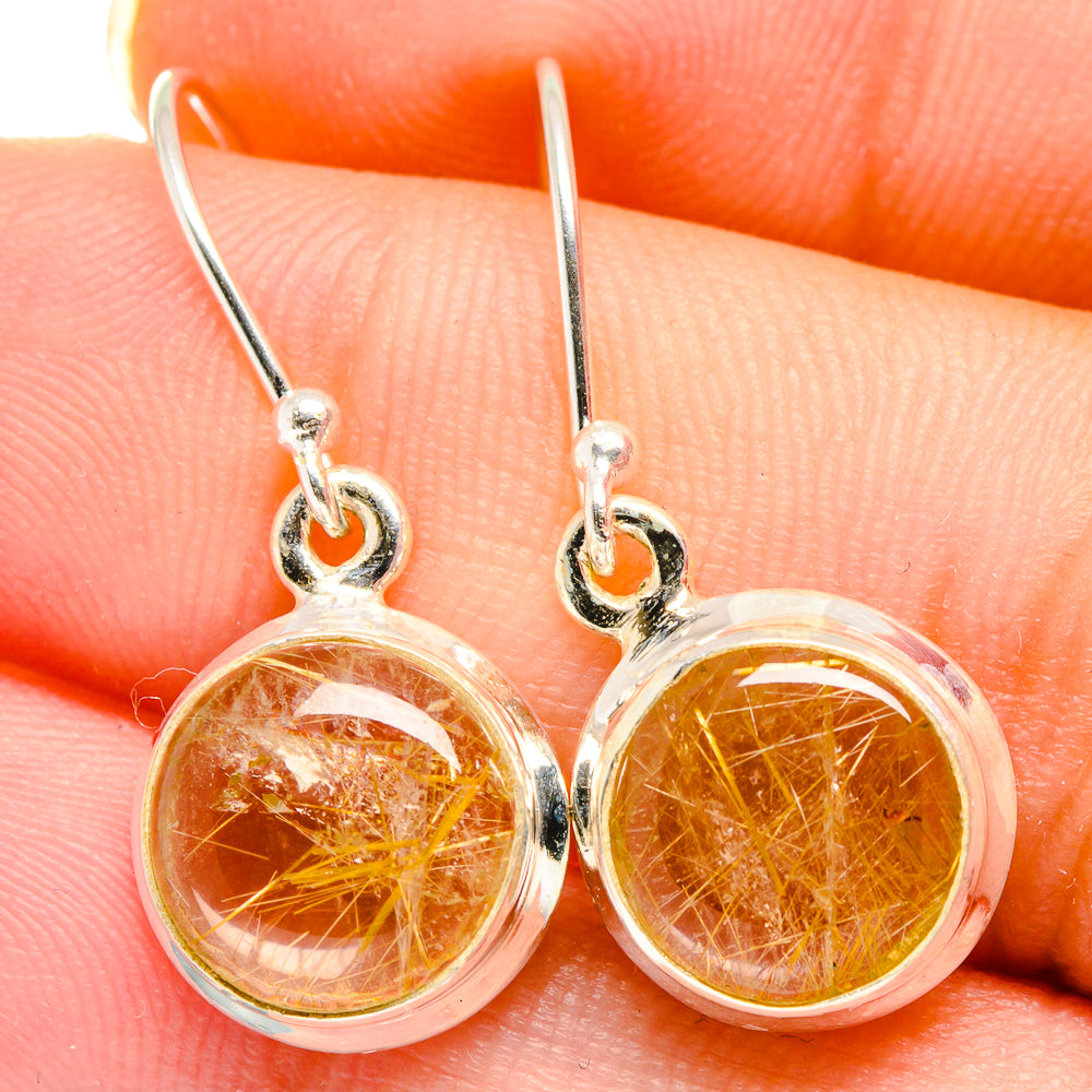 Rutilated Quartz Earrings handcrafted by Ana Silver Co - EARR422035
