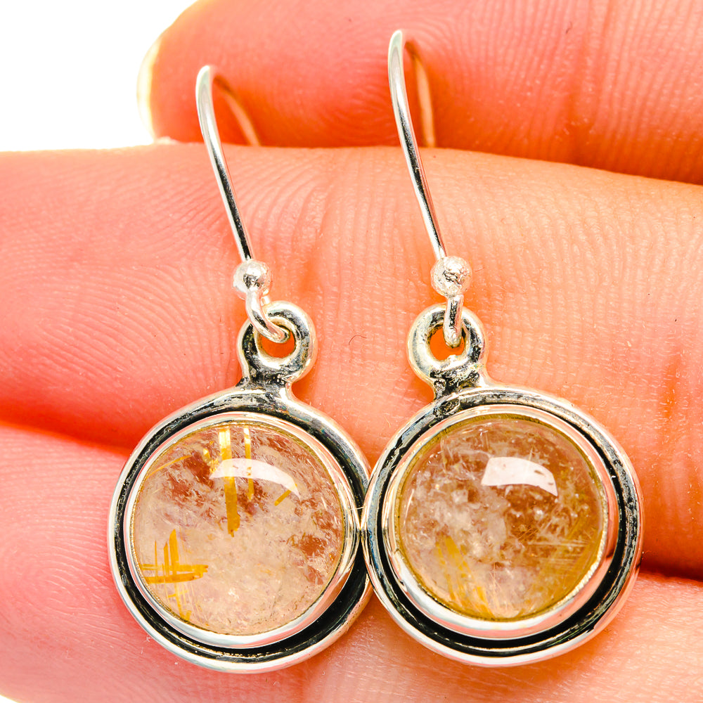 Rutilated Quartz Earrings handcrafted by Ana Silver Co - EARR422037