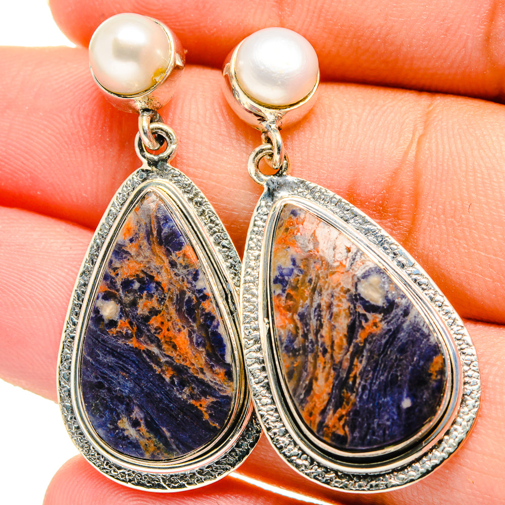 Sodalite Earrings handcrafted by Ana Silver Co - EARR422049