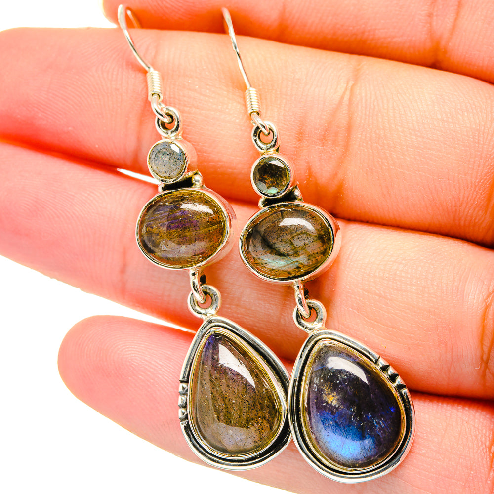 Labradorite Earrings handcrafted by Ana Silver Co - EARR422058