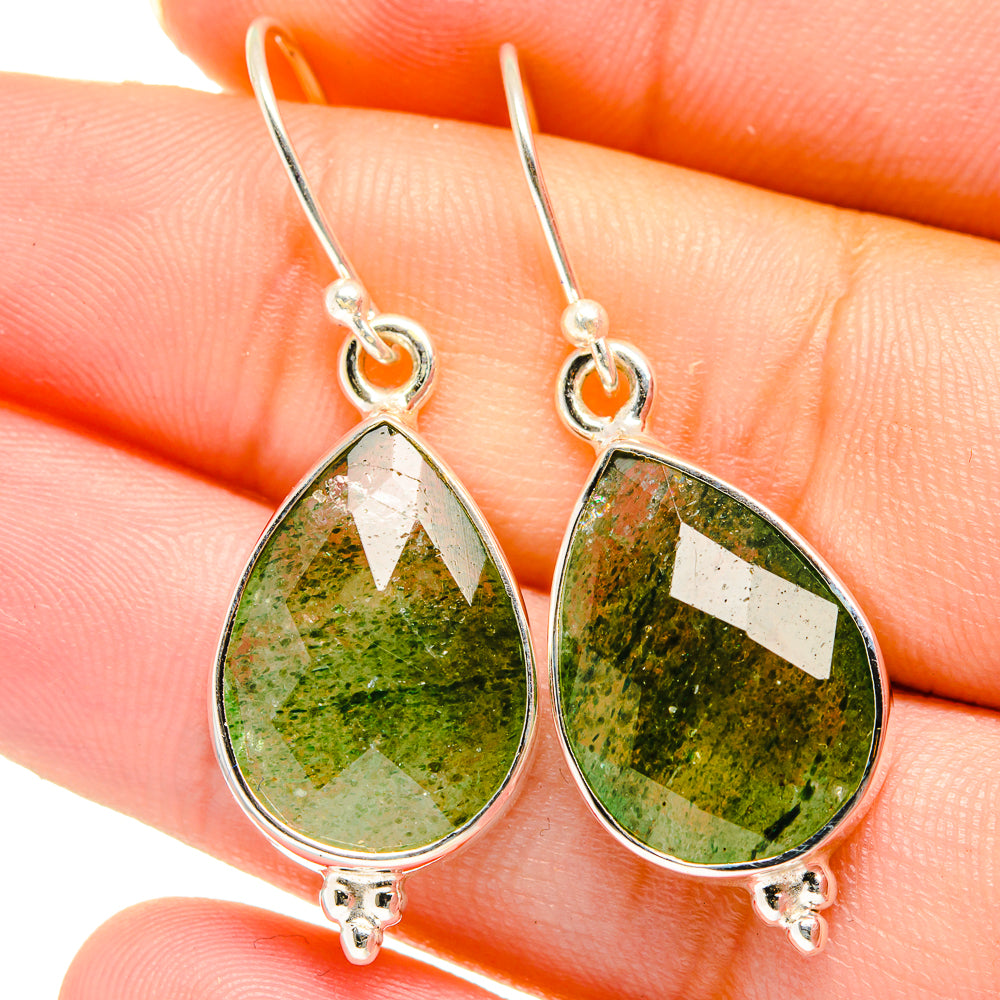 Green Aventurine Earrings handcrafted by Ana Silver Co - EARR422070