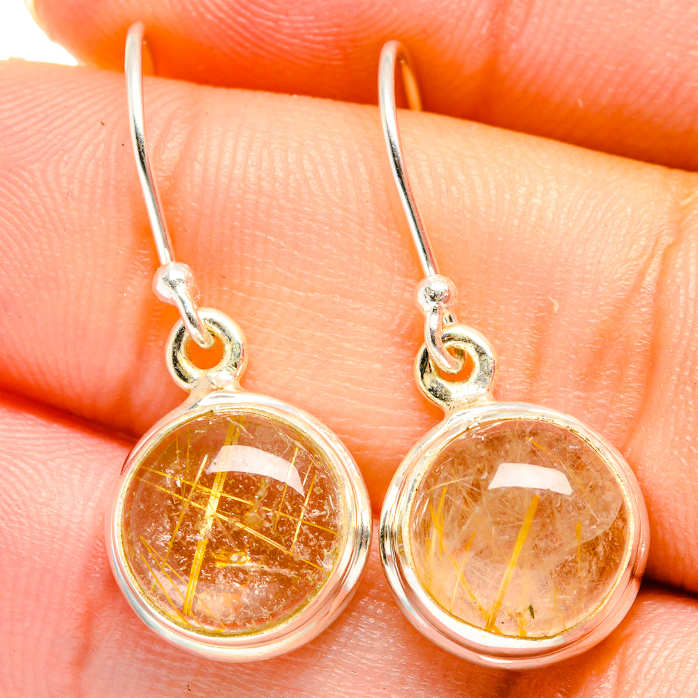 Rutilated Quartz Earrings handcrafted by Ana Silver Co - EARR422075