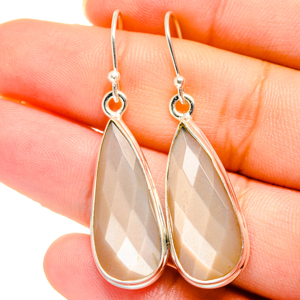 Moonstone Earrings handcrafted by Ana Silver Co - EARR422081