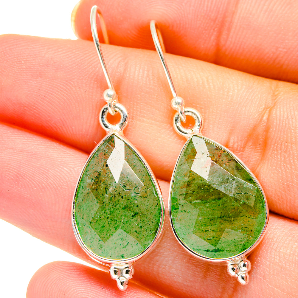 Green Aventurine Earrings handcrafted by Ana Silver Co - EARR422096