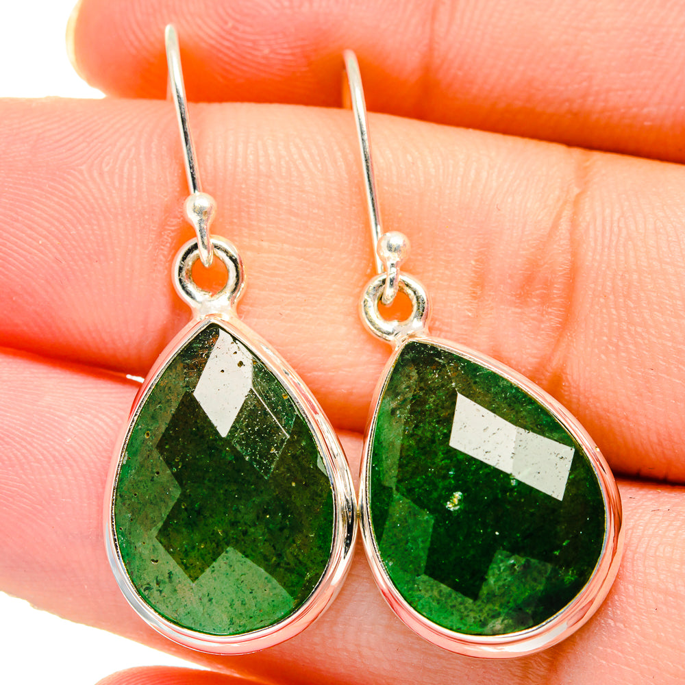 Green Aventurine Earrings handcrafted by Ana Silver Co - EARR422125