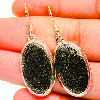 Pyrite Agate Earrings handcrafted by Ana Silver Co - EARR422138